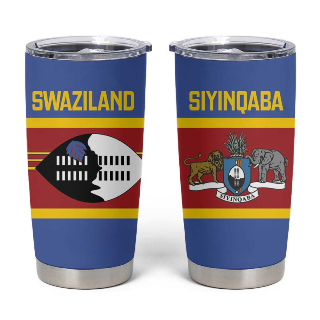 Swaziland Tumbler Cup Siyinqaba Eswatini Flag Style - Wonder Print Shop