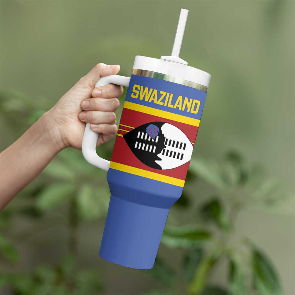 Swaziland Tumbler With Handle Siyinqaba Eswatini Flag Style - Wonder Print Shop