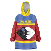 Swaziland Wearable Blanket Hoodie Siyinqaba Eswatini Flag Style - Wonder Print Shop