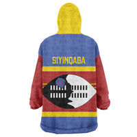 Swaziland Wearable Blanket Hoodie Siyinqaba Eswatini Flag Style - Wonder Print Shop