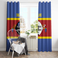 Swaziland Window Curtain Siyinqaba Eswatini Flag Style - Wonder Print Shop