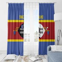 Swaziland Window Curtain Siyinqaba Eswatini Flag Style - Wonder Print Shop