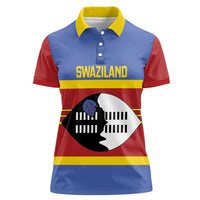 Swaziland Women Polo Shirt Siyinqaba Eswatini Flag Style - Wonder Print Shop