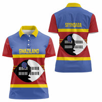 Swaziland Women Polo Shirt Siyinqaba Eswatini Flag Style - Wonder Print Shop