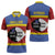 Swaziland Zipper Polo Shirt Siyinqaba Eswatini Flag Style - Wonder Print Shop