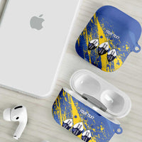 Eswatini Football Custom AirPods Case Sihlangu Semnikati Blue - Wonder Print Shop