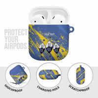 Eswatini Football Custom AirPods Case Sihlangu Semnikati Blue - Wonder Print Shop