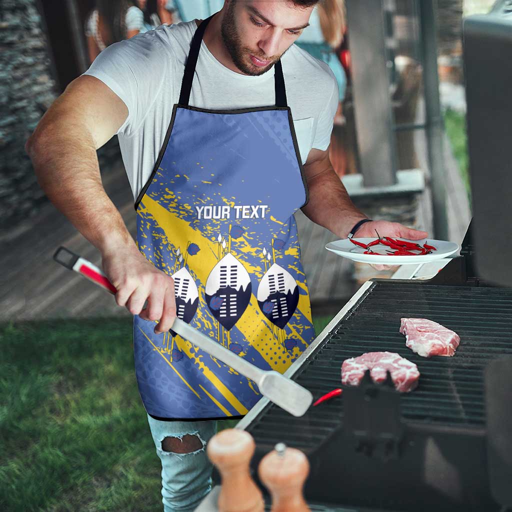 Eswatini Football Custom Apron Sihlangu Semnikati Blue - Wonder Print Shop