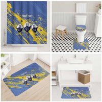 Eswatini Football Custom Bathroom Set Sihlangu Semnikati Blue - Wonder Print Shop