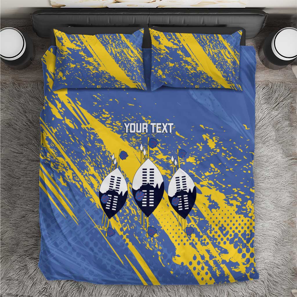 Eswatini Football Custom Bedding Set Sihlangu Semnikati Blue - Wonder Print Shop