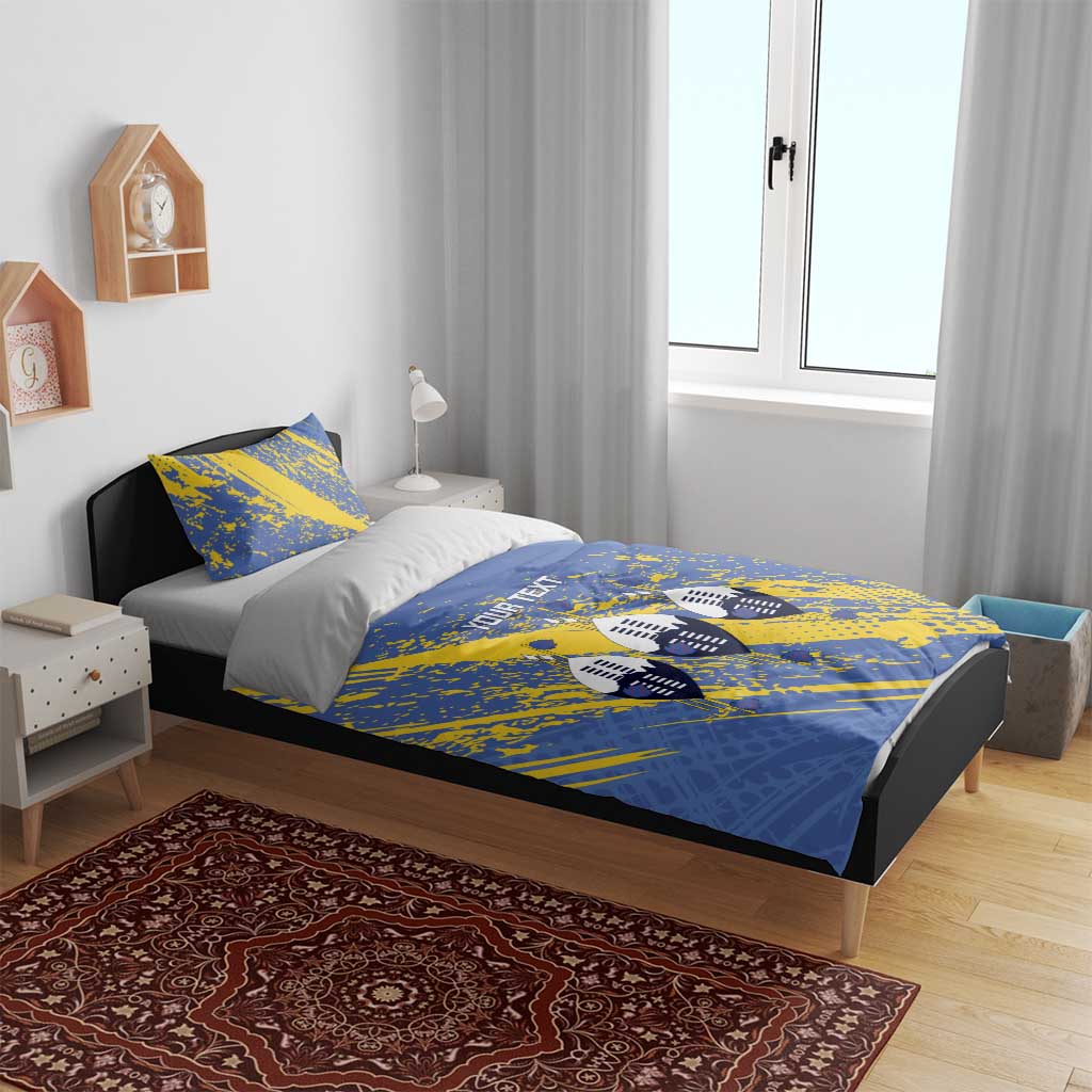 Eswatini Football Custom Bedding Set Sihlangu Semnikati Blue - Wonder Print Shop