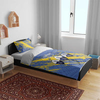 Eswatini Football Custom Bedding Set Sihlangu Semnikati Blue - Wonder Print Shop