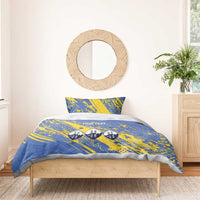 Eswatini Football Custom Bedding Set Sihlangu Semnikati Blue - Wonder Print Shop