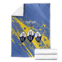 Eswatini Football Custom Blanket Sihlangu Semnikati Blue - Wonder Print Shop