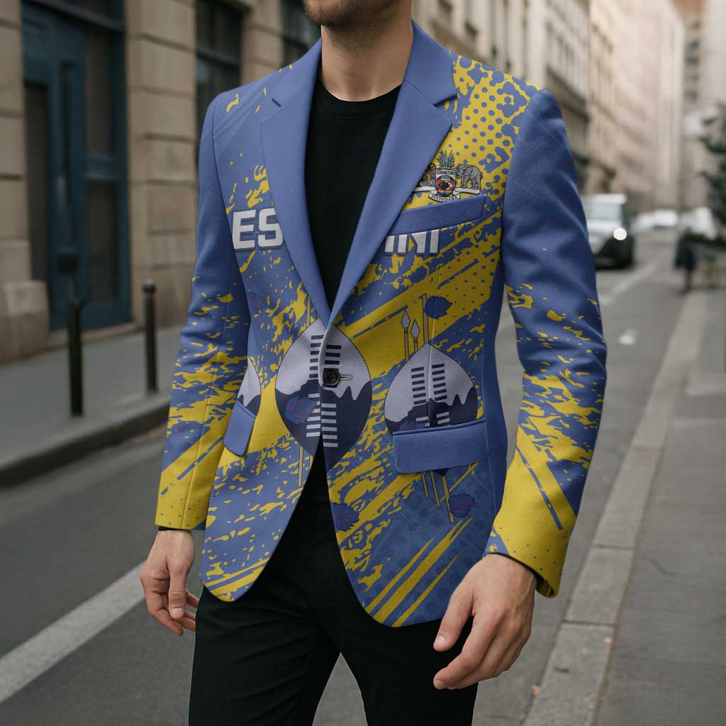 Eswatini Football Custom Blazer Sihlangu Semnikati Blue - Wonder Print Shop
