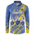 Eswatini Football Custom Button Sweatshirt Sihlangu Semnikati Blue - Wonder Print Shop