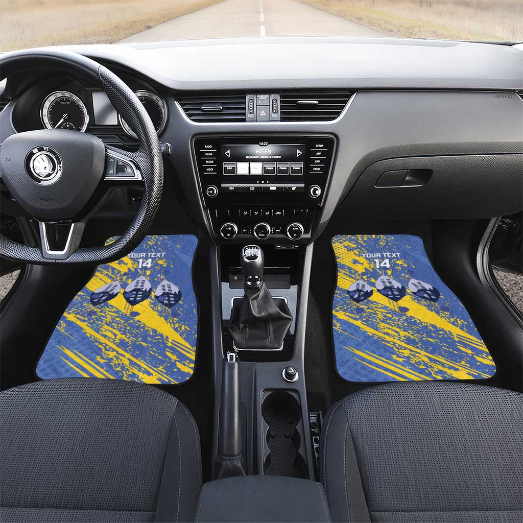 Eswatini Football Custom Car Mats Sihlangu Semnikati Blue - Wonder Print Shop