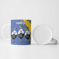 Eswatini Football Custom Ceramic Mug Sihlangu Semnikati Blue - Wonder Print Shop