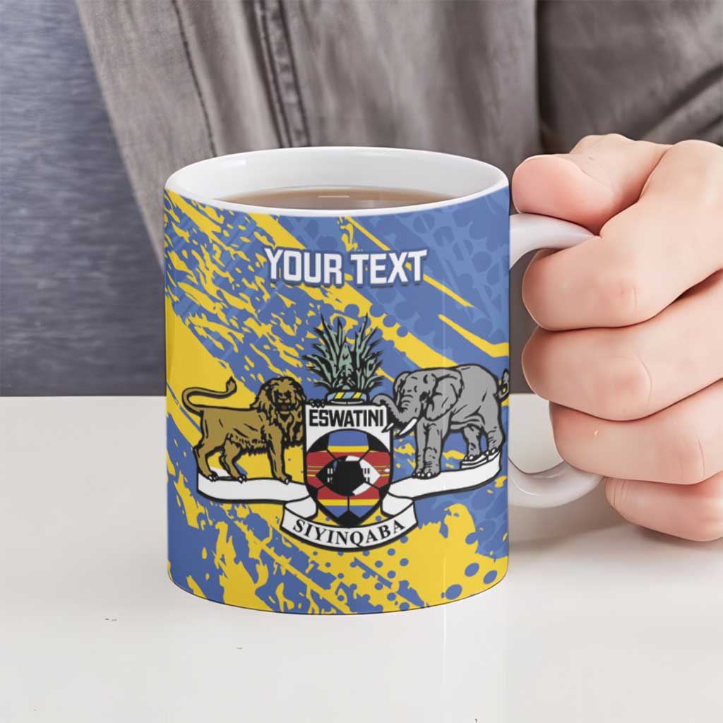 Eswatini Football Custom Ceramic Mug Sihlangu Semnikati Blue - Wonder Print Shop