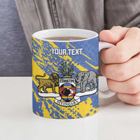 Eswatini Football Custom Ceramic Mug Sihlangu Semnikati Blue - Wonder Print Shop