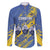 Eswatini Football Custom Family Matching Long Sleeve Bodycon Dress and Hawaiian Shirt Sihlangu Semnikati Blue - Wonder Print Shop