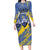 Eswatini Football Custom Family Matching Long Sleeve Bodycon Dress and Hawaiian Shirt Sihlangu Semnikati Blue - Wonder Print Shop
