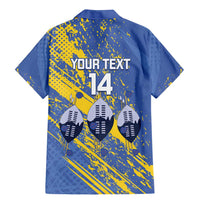 Eswatini Football Custom Family Matching Mermaid Dress and Hawaiian Shirt Sihlangu Semnikati Blue - Wonder Print Shop