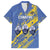 Eswatini Football Custom Family Matching Off The Shoulder Long Sleeve Dress and Hawaiian Shirt Sihlangu Semnikati Blue - Wonder Print Shop