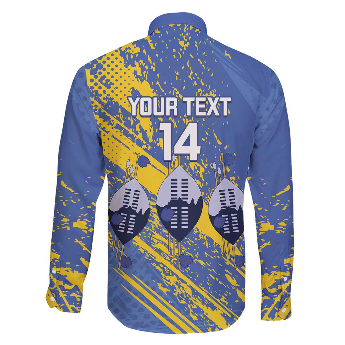 Eswatini Football Custom Family Matching Off The Shoulder Long Sleeve Dress and Hawaiian Shirt Sihlangu Semnikati Blue - Wonder Print Shop