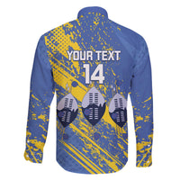 Eswatini Football Custom Family Matching Off The Shoulder Long Sleeve Dress and Hawaiian Shirt Sihlangu Semnikati Blue - Wonder Print Shop