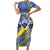 Eswatini Football Custom Family Matching Short Sleeve Bodycon Dress and Hawaiian Shirt Sihlangu Semnikati Blue - Wonder Print Shop