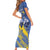 Eswatini Football Custom Family Matching Short Sleeve Bodycon Dress and Hawaiian Shirt Sihlangu Semnikati Blue - Wonder Print Shop
