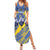 Eswatini Football Custom Family Matching Summer Maxi Dress and Hawaiian Shirt Sihlangu Semnikati Blue - Wonder Print Shop
