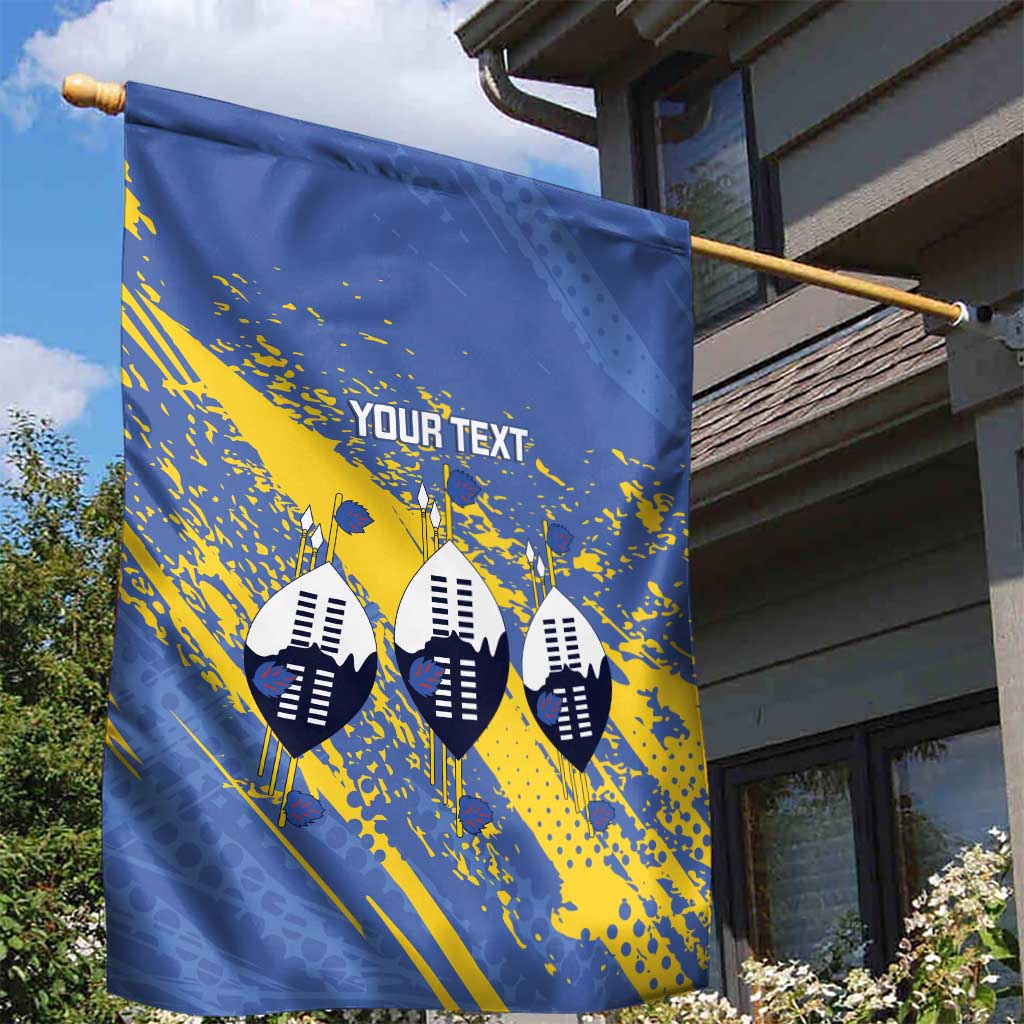 Eswatini Football Custom Garden Flag Sihlangu Semnikati Blue - Wonder Print Shop