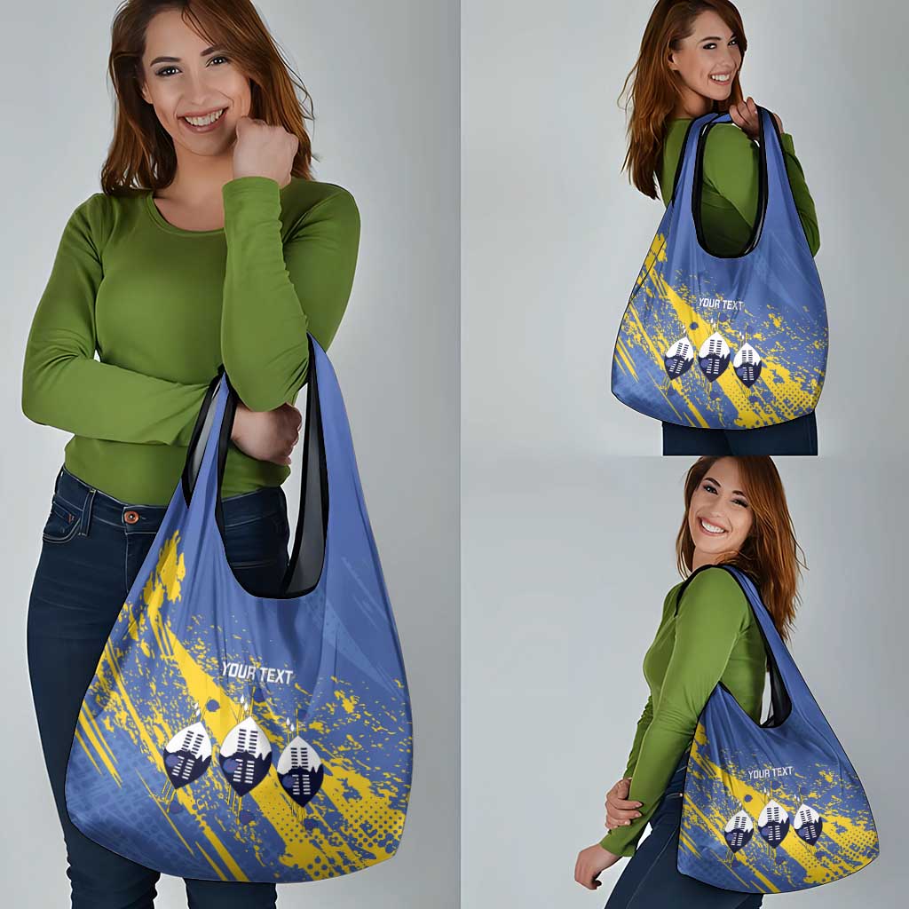 Eswatini Football Custom Grocery Bag Sihlangu Semnikati Blue - Wonder Print Shop