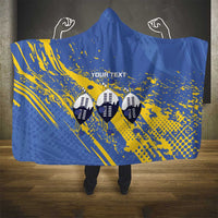 Eswatini Football Custom Hooded Blanket Sihlangu Semnikati Blue - Wonder Print Shop