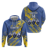 Eswatini Football Custom Hoodie Sihlangu Semnikati Blue - Wonder Print Shop
