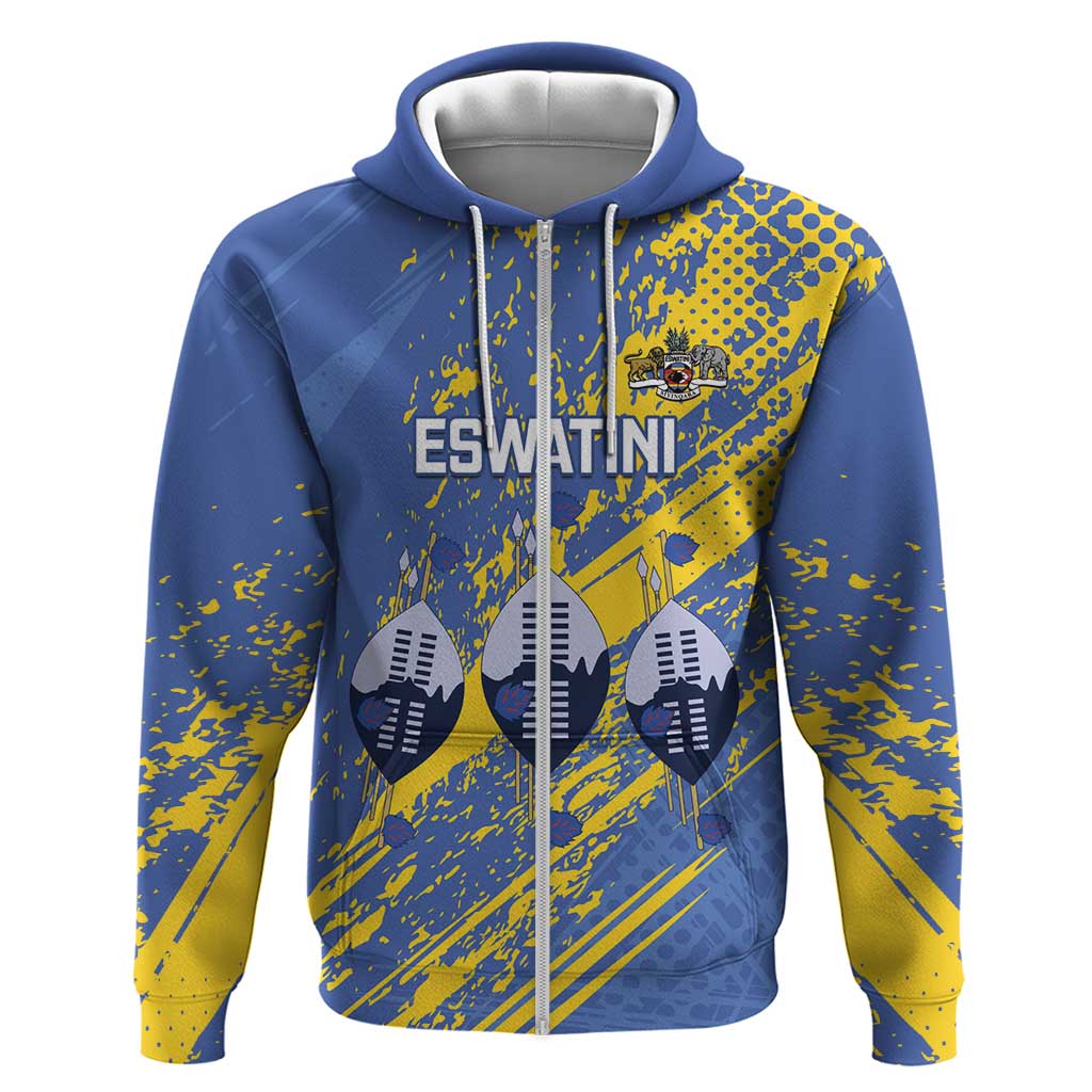 Eswatini Football Custom Hoodie Sihlangu Semnikati Blue - Wonder Print Shop