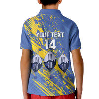 Eswatini Football Custom Kid Polo Shirt Sihlangu Semnikati Blue - Wonder Print Shop