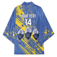 Eswatini Football Custom Kimono Sihlangu Semnikati Blue - Wonder Print Shop