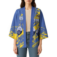 Eswatini Football Custom Kimono Sihlangu Semnikati Blue - Wonder Print Shop