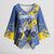 Eswatini Football Custom Kimono Sleeve Blouse Sihlangu Semnikati Blue - Wonder Print Shop