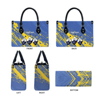 Eswatini Football Custom Leather Bag Sihlangu Semnikati Blue - Wonder Print Shop