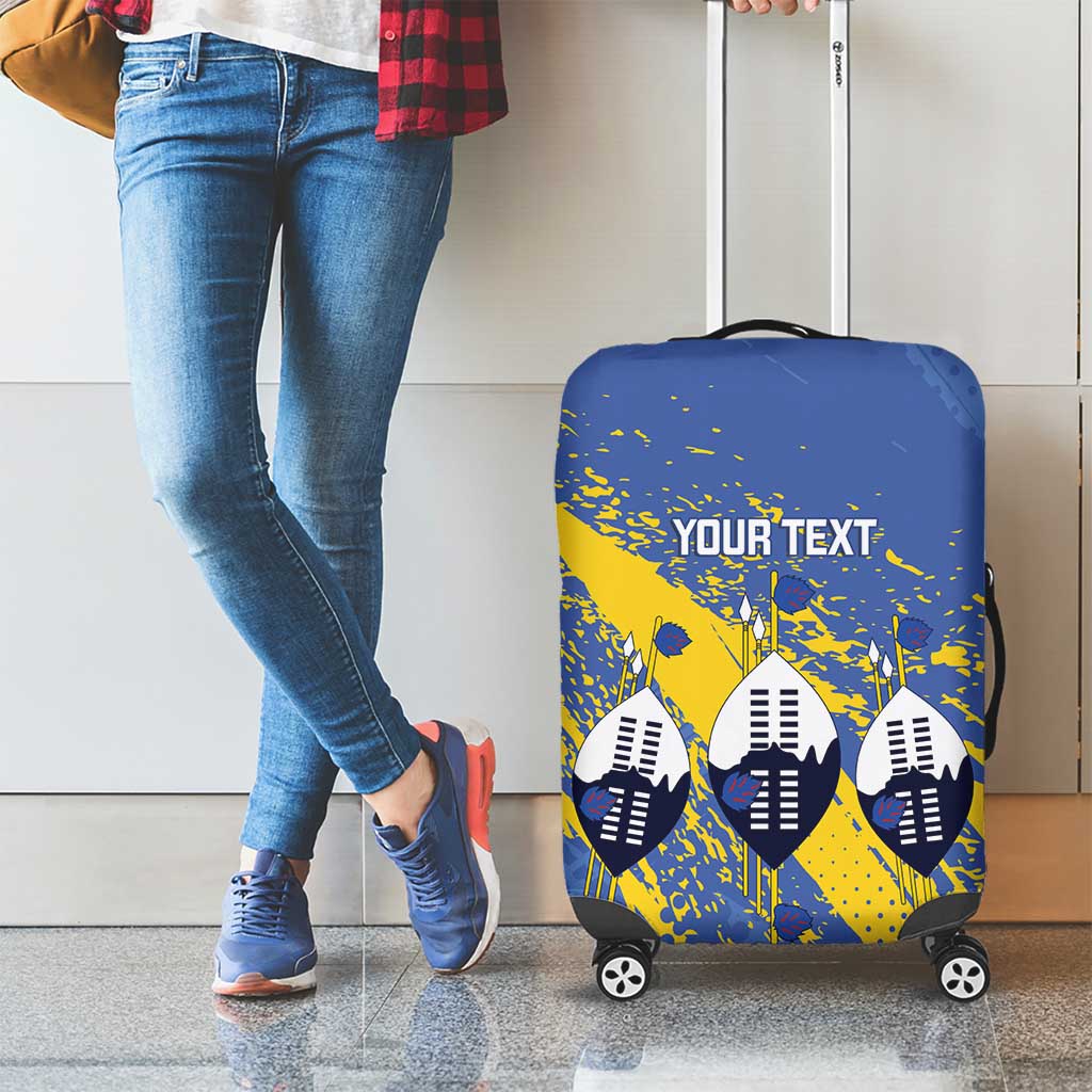 Eswatini Football Custom Luggage Cover Sihlangu Semnikati Blue - Wonder Print Shop