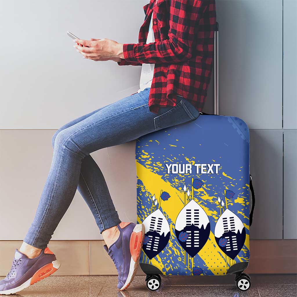 Eswatini Football Custom Luggage Cover Sihlangu Semnikati Blue - Wonder Print Shop