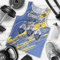 Eswatini Football Custom Men Tank Top Sihlangu Semnikati Blue - Wonder Print Shop