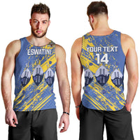 Eswatini Football Custom Men Tank Top Sihlangu Semnikati Blue - Wonder Print Shop