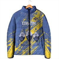 Eswatini Football Custom Padded Jacket Sihlangu Semnikati Blue - Wonder Print Shop