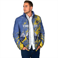 Eswatini Football Custom Padded Jacket Sihlangu Semnikati Blue - Wonder Print Shop