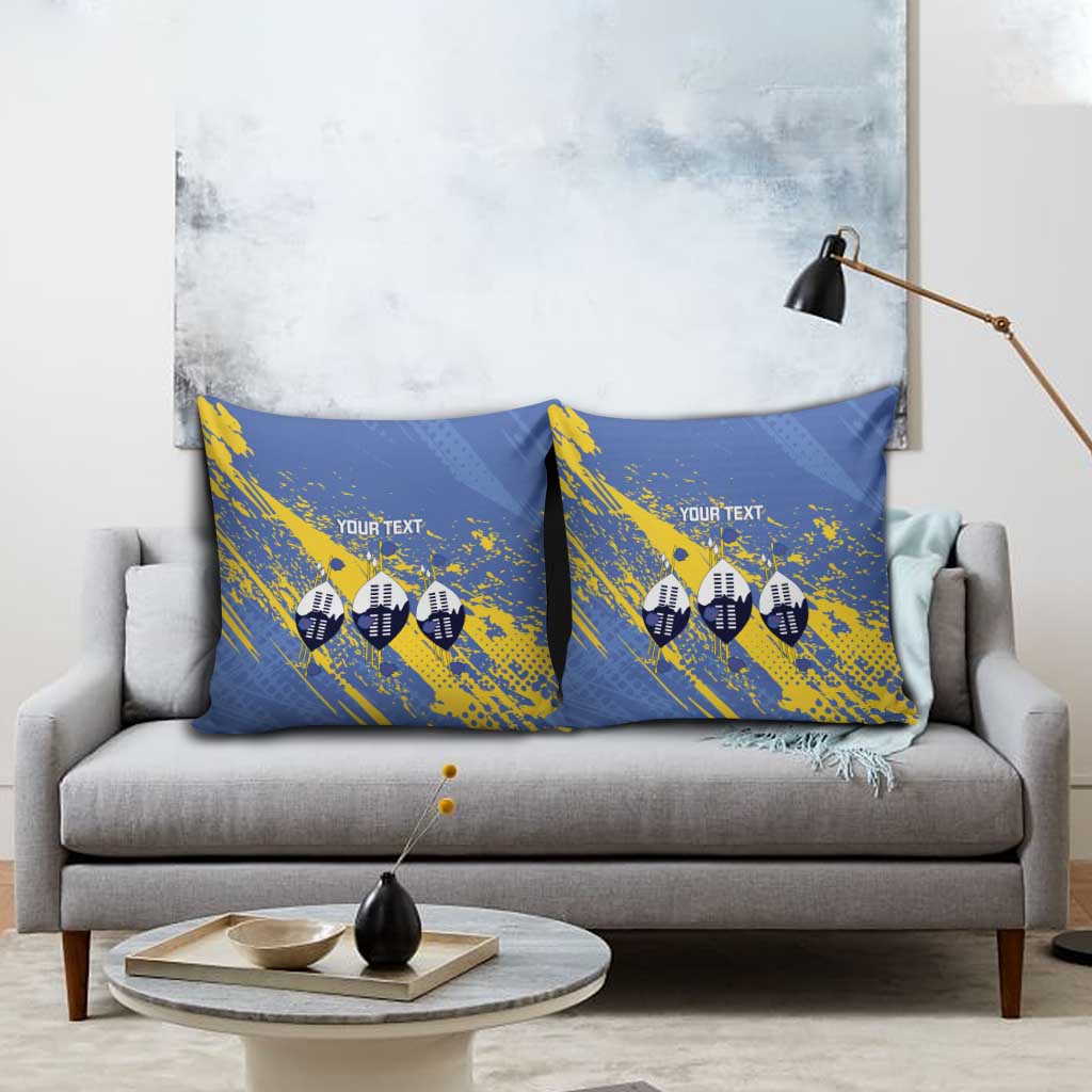 Eswatini Football Custom Pillow Cover Sihlangu Semnikati Blue - Wonder Print Shop